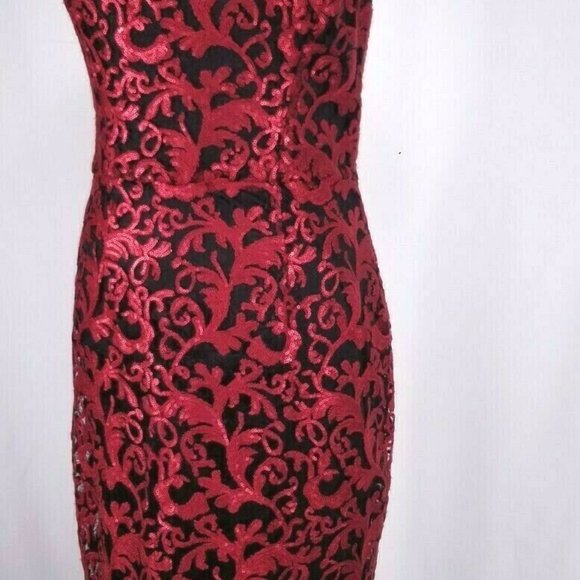Stunning NWT Antonio Melani sequin beaded midi dress - Picture 3 of 7